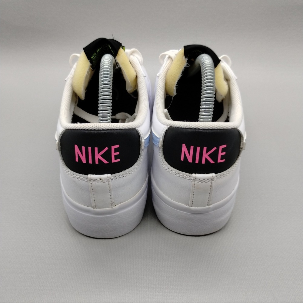 Nike Women's White and Blue Sneakers - Picture 4 of 8